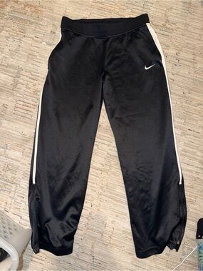 Nike Adult Black Joggers with White Side Stripes